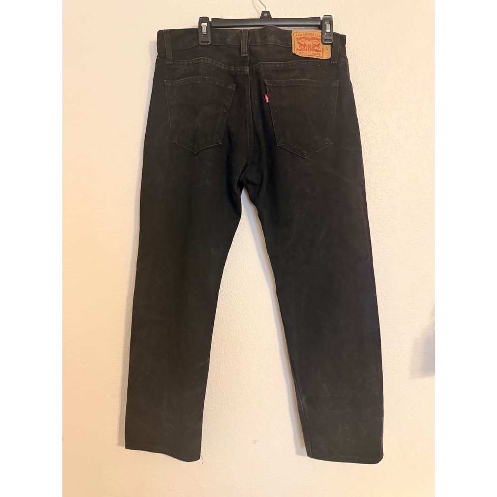 Levis 501 Original Straight Leg Button Fly Black Jeans Mens W36 L30 - Picture 5 of 6